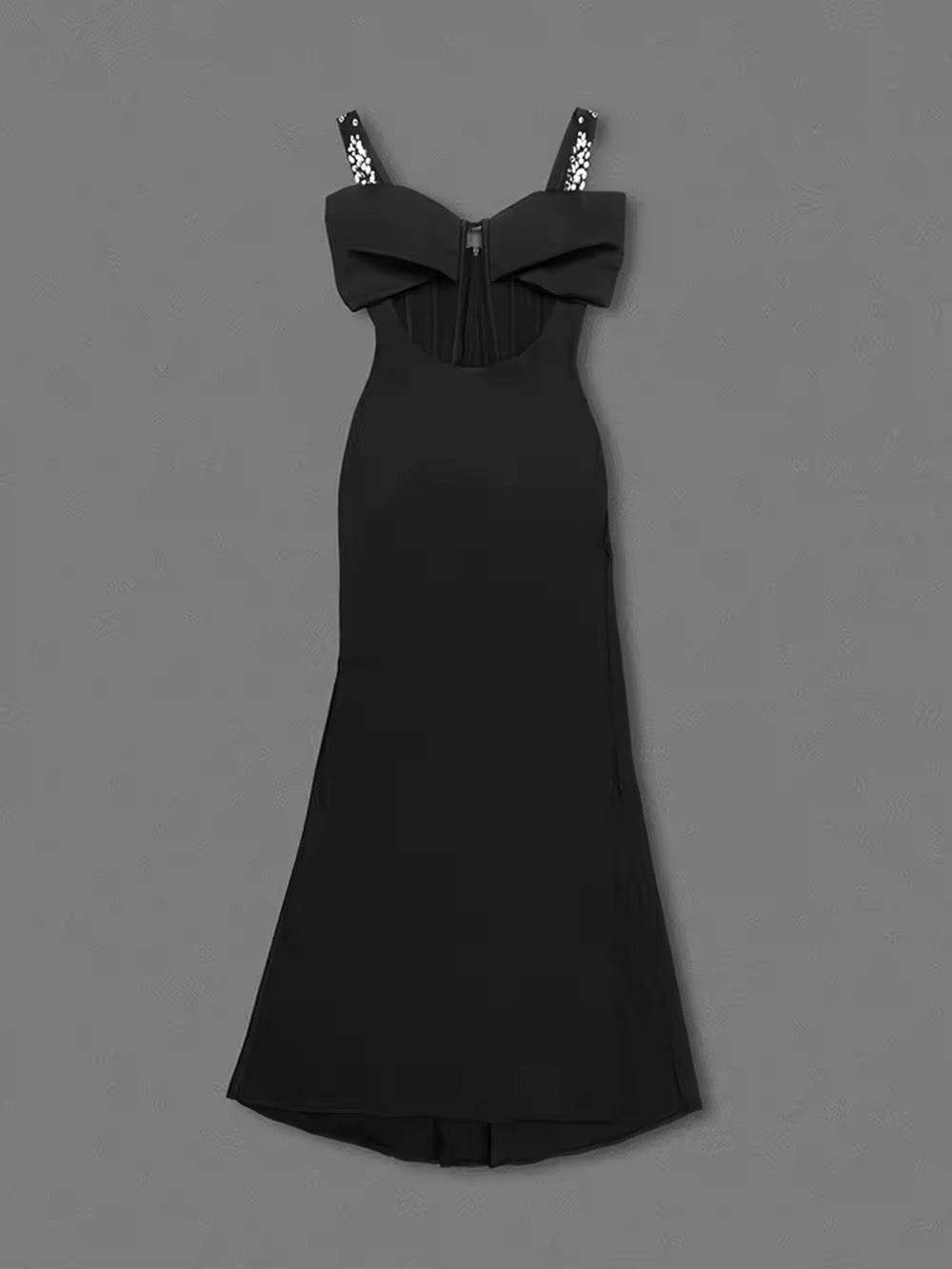 Diamond Mesh Patchwork Spaghetti Strap dress - REBECATHELABEL