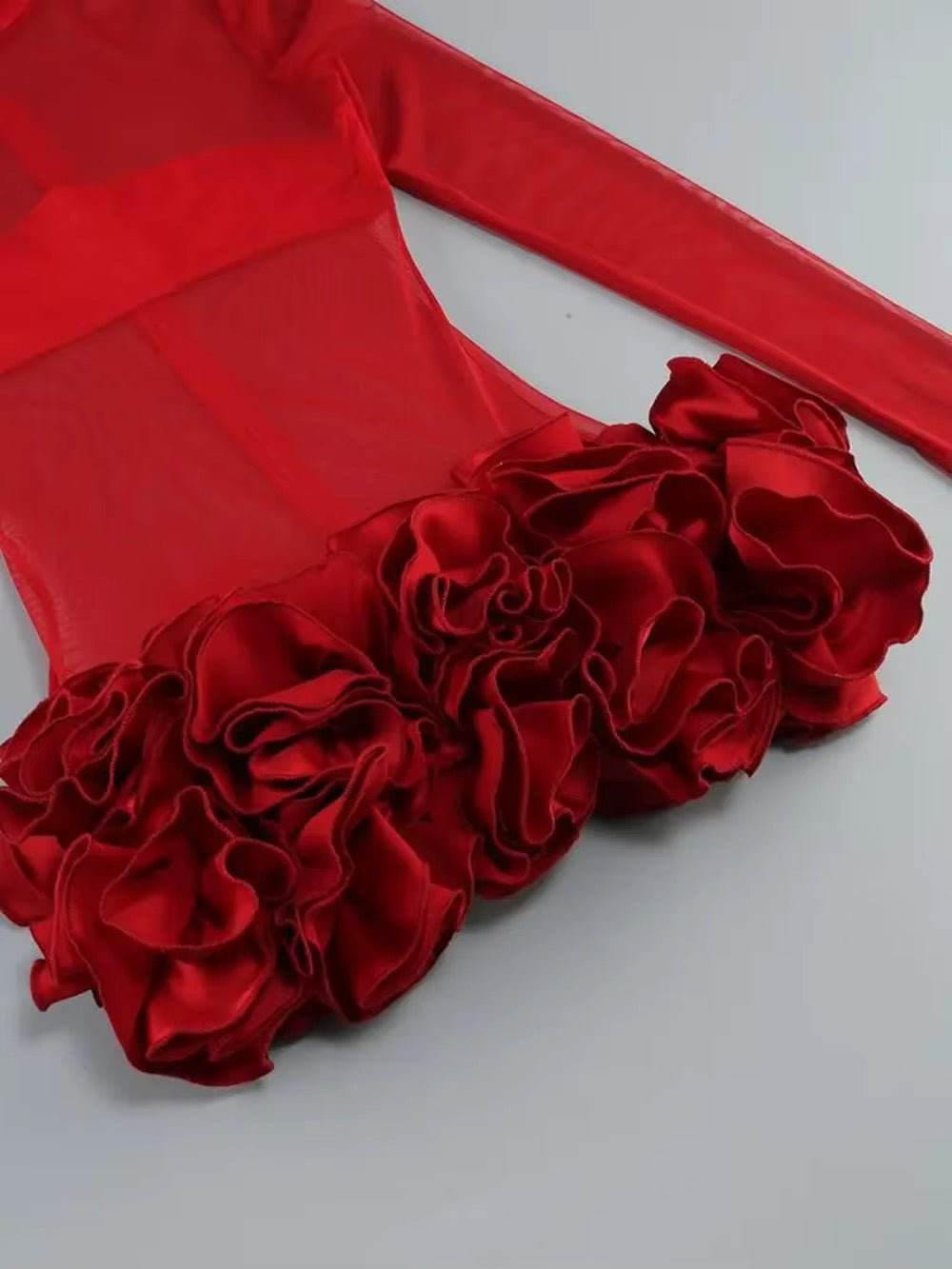 Mesh See Through Bodycon Mini Dress - REBECATHELABEL