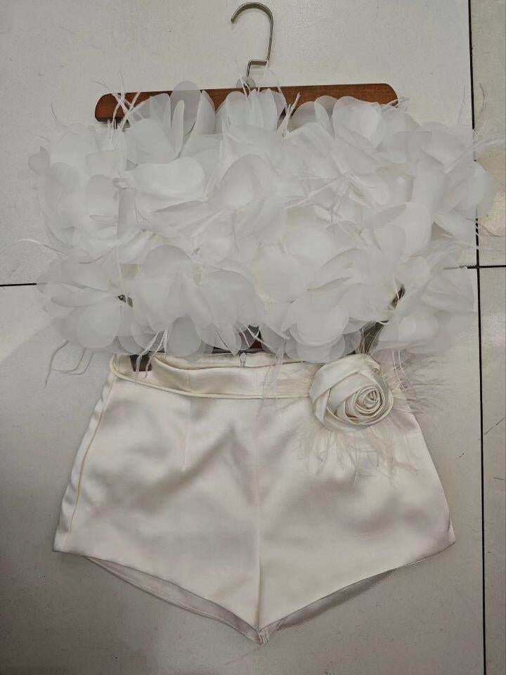 Omar flower short set - REBECATHELABEL