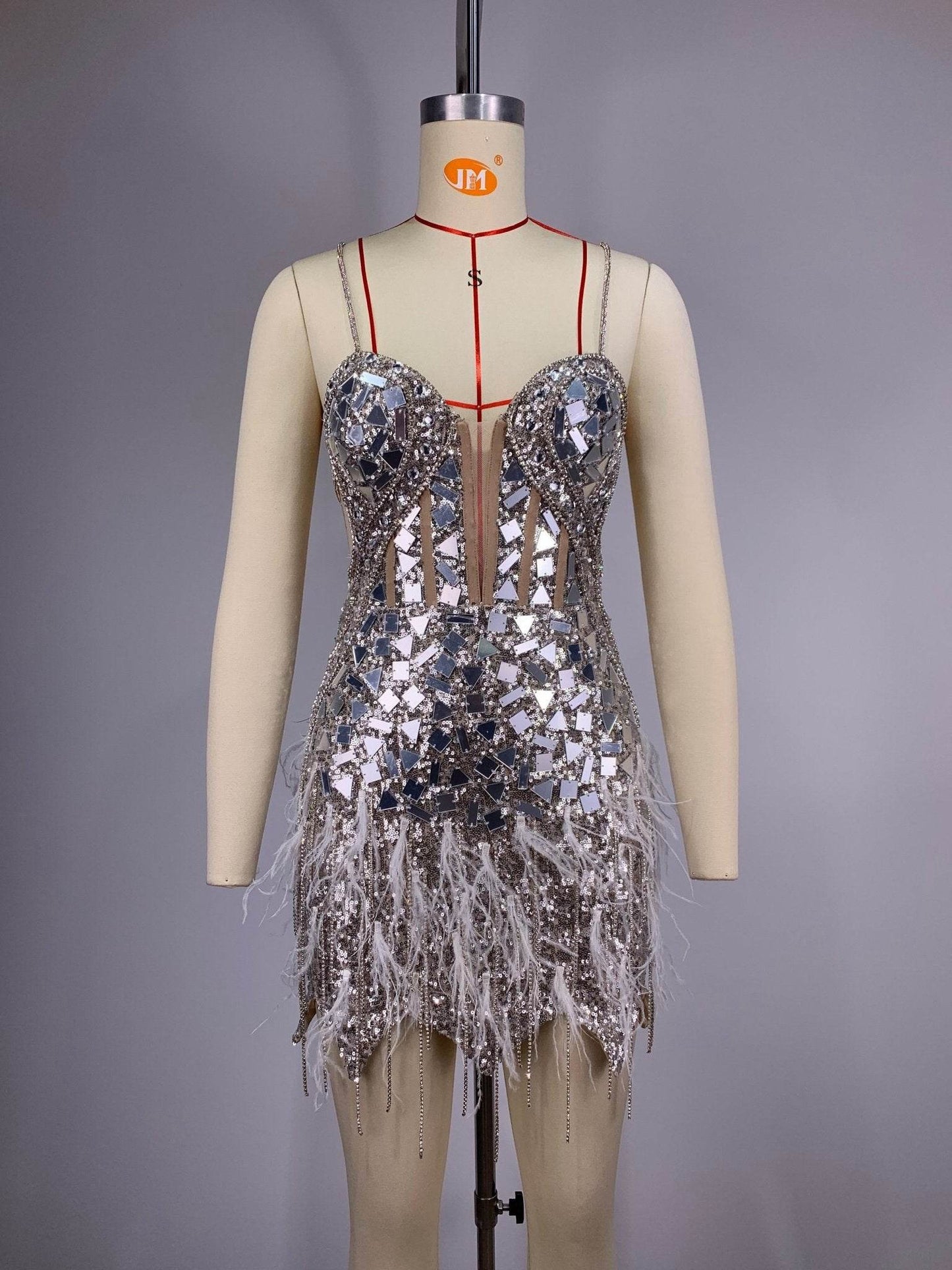 Rebeca feather mini dress - REBECATHELABEL