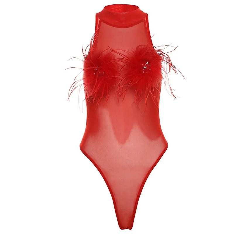 See through Jumpsuit High Waist Bootcut Pants Set - REBECATHELABEL