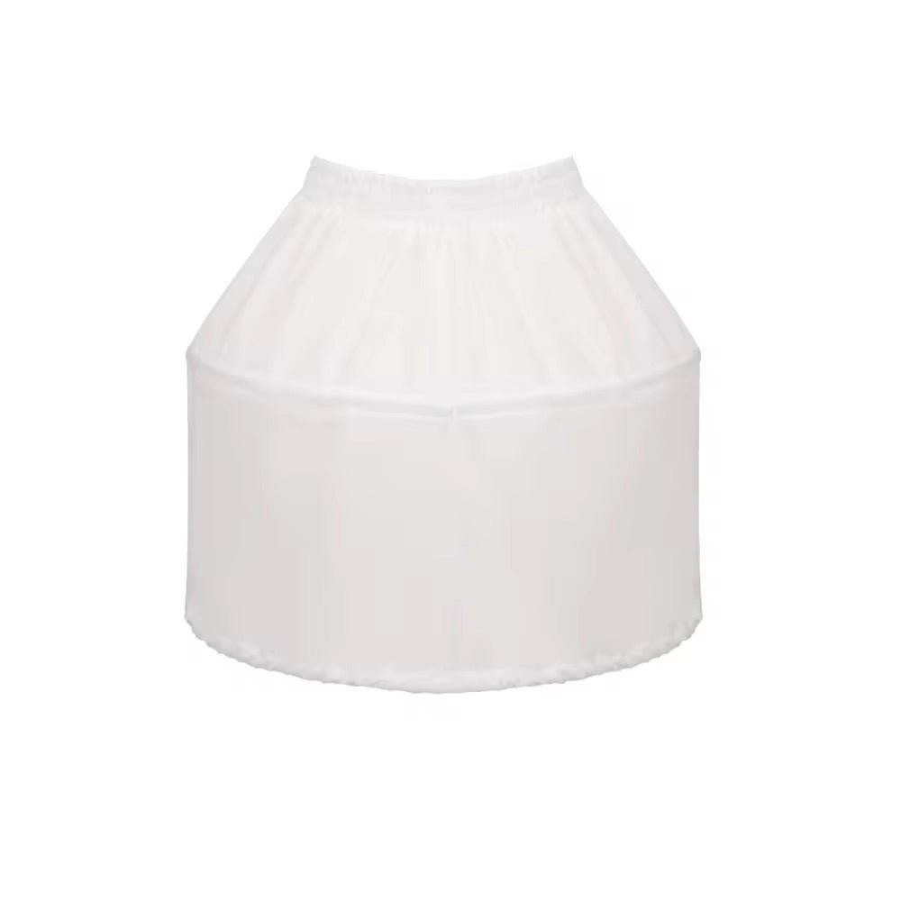 White Pearl Chain Ball Gown Mini Dress With Gloves - REBECATHELABEL