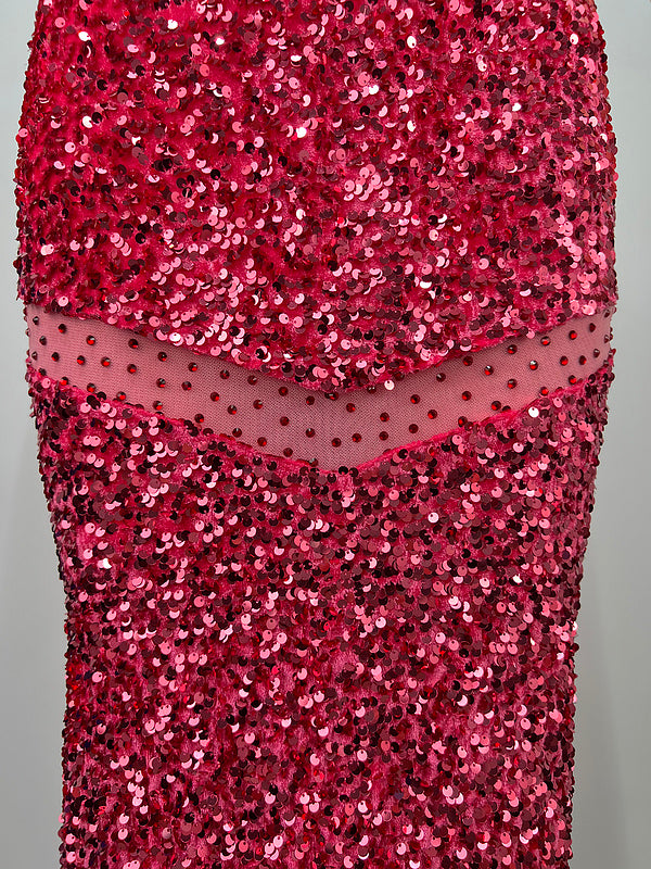 Lace Tulle Sweetheart Sleeveless sequin dress