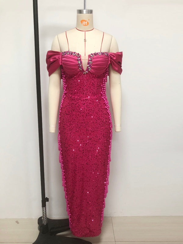 Beaded Mermaid Formal Evening Dress