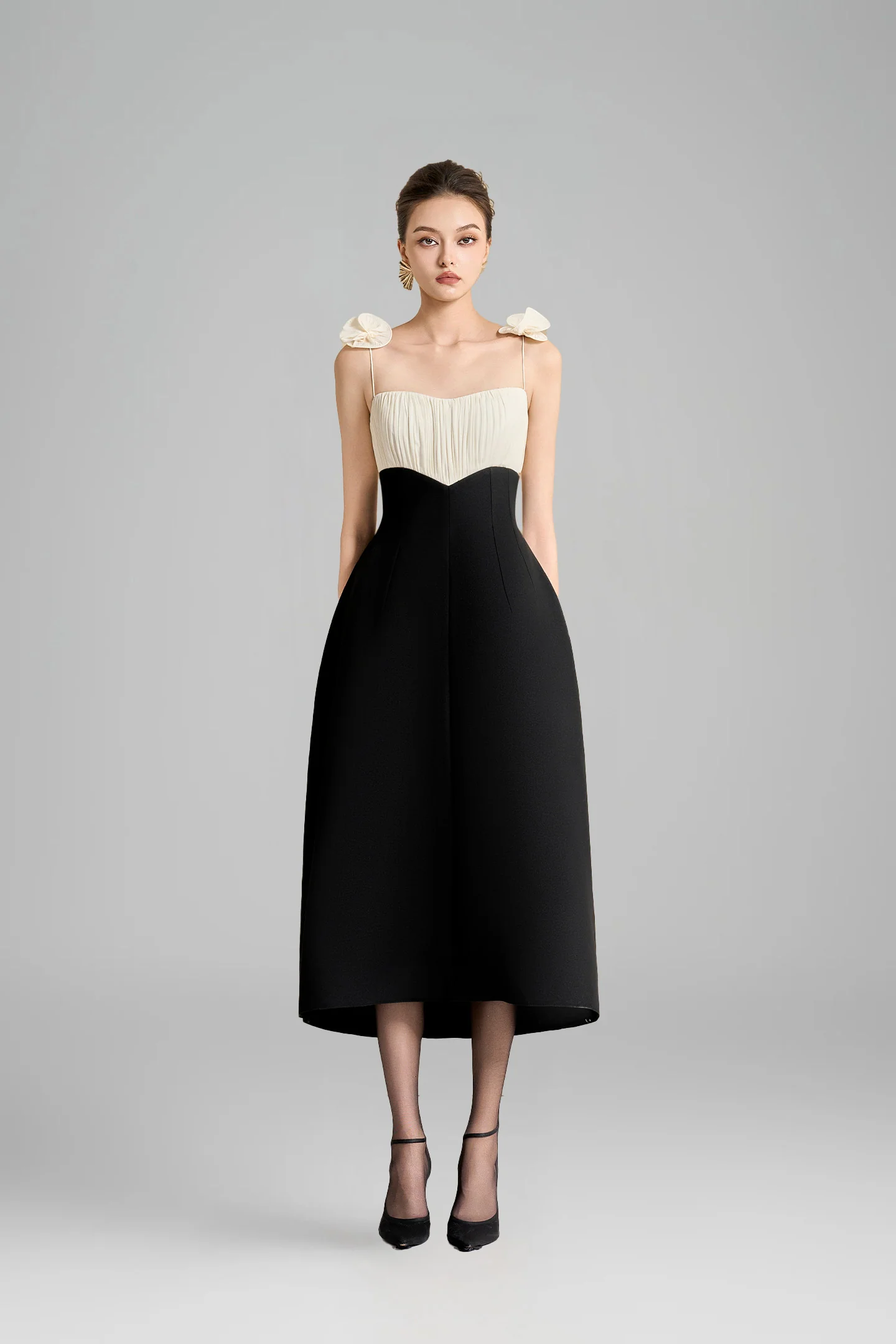 Michiko Floral Spaghetti Midi Dress