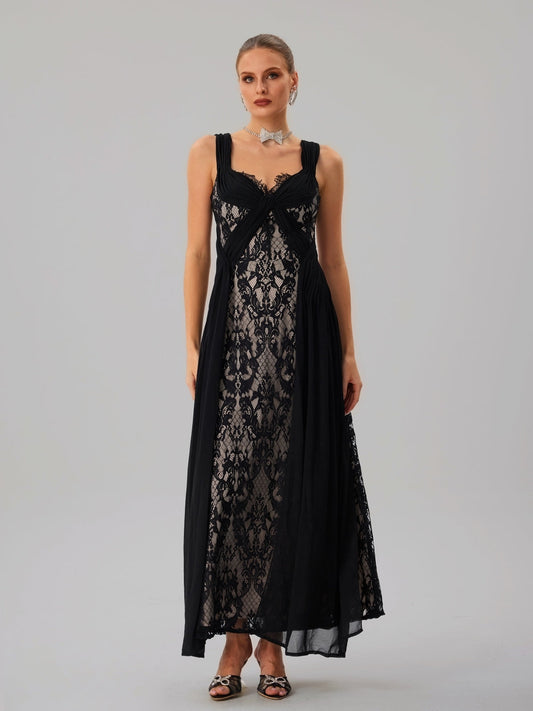Sleeveless Embroidered Maxi Dress