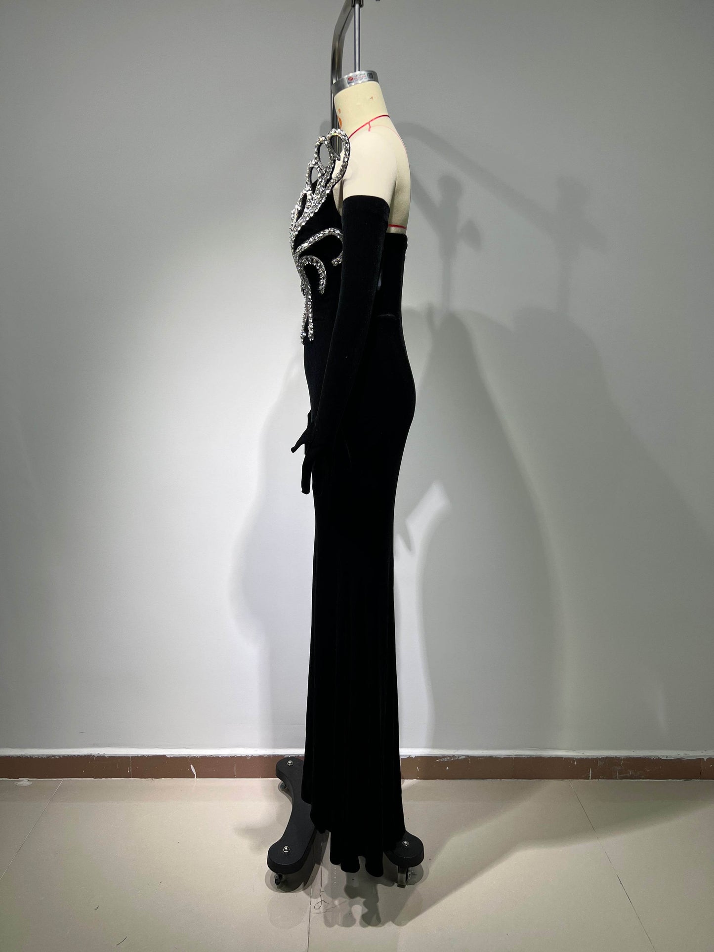 Olay floor length midi glove dress - REBECATHELABEL