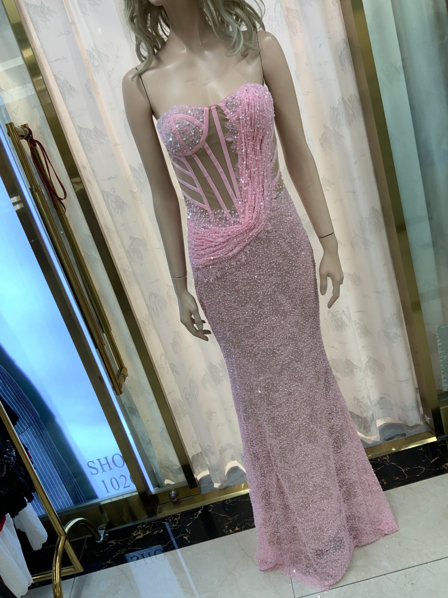 Rebecca pink maxi dress