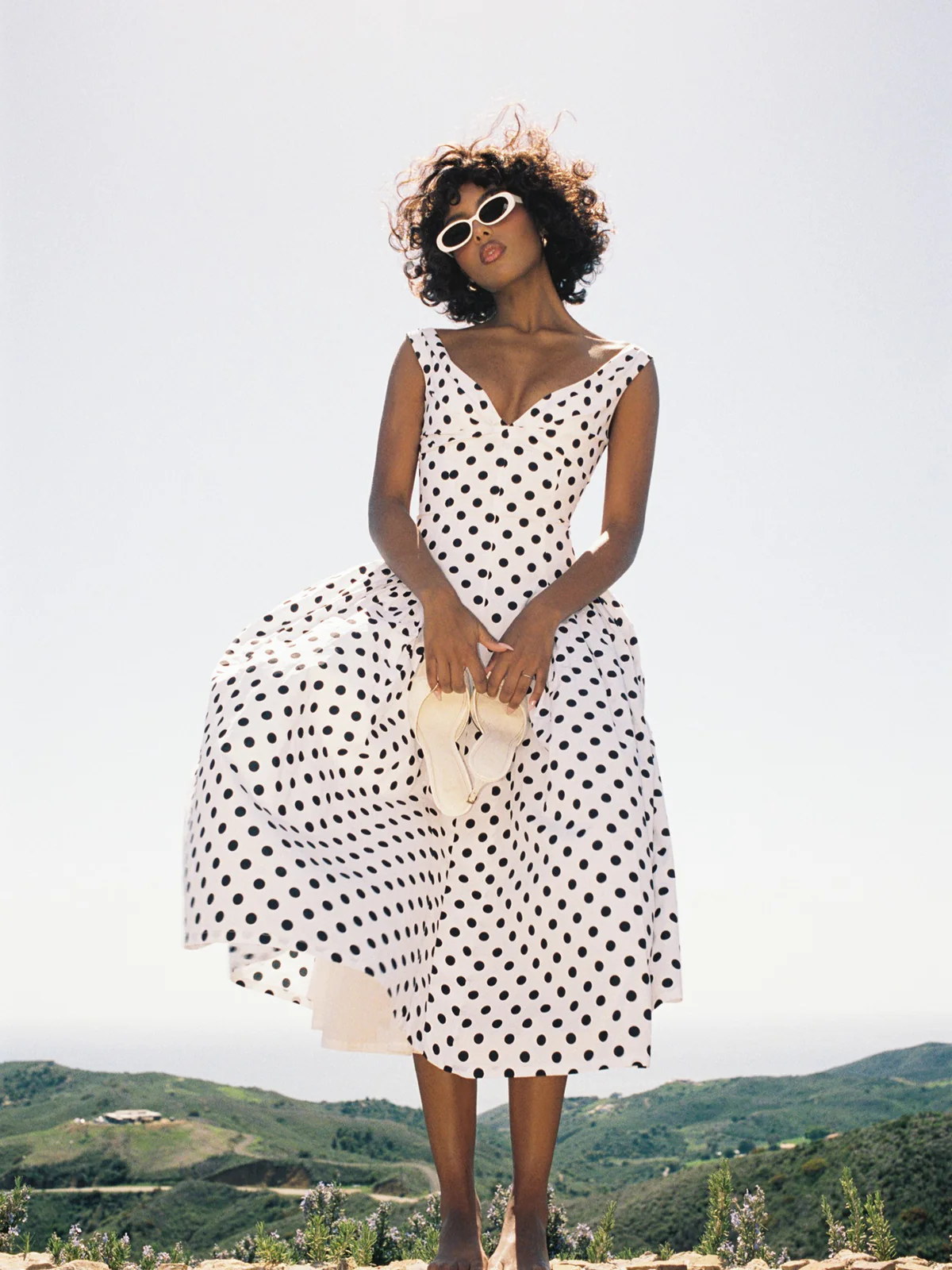 Polka Grace Midi Dress