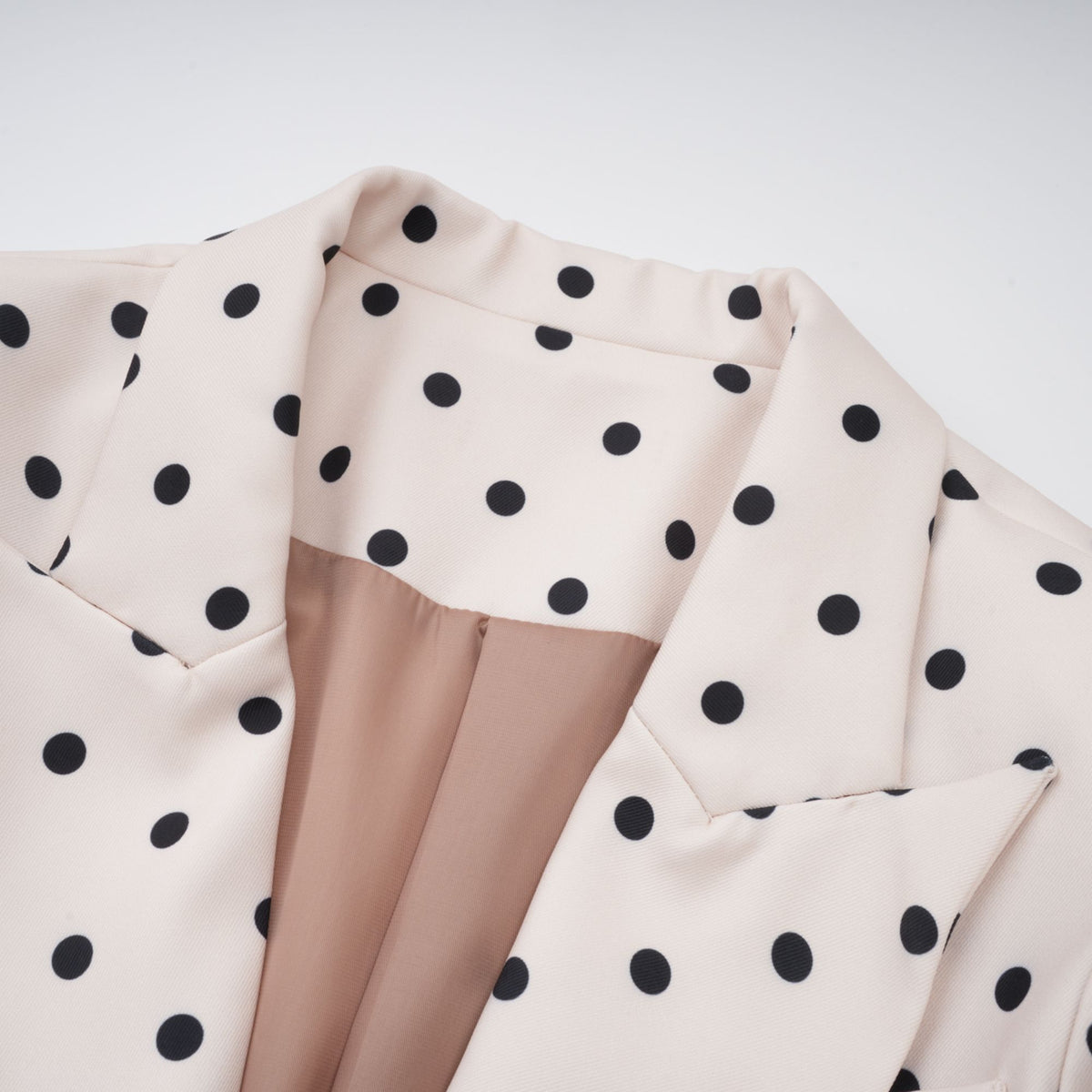 White Bowknot Polka Dot Short Jacket