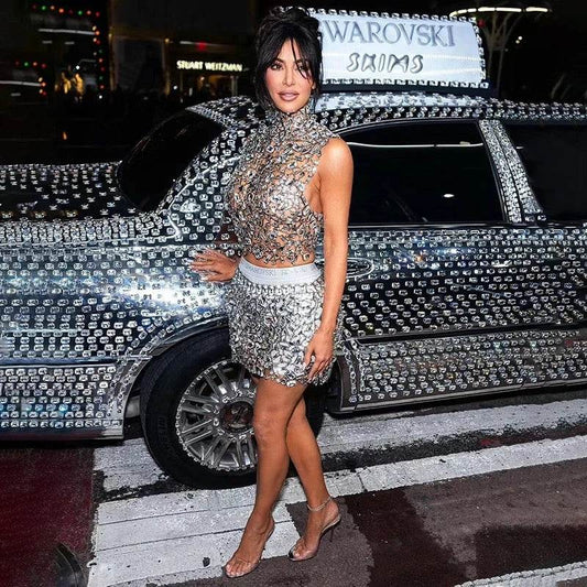 Kimberly diamond skirt set - REBECATHELABEL