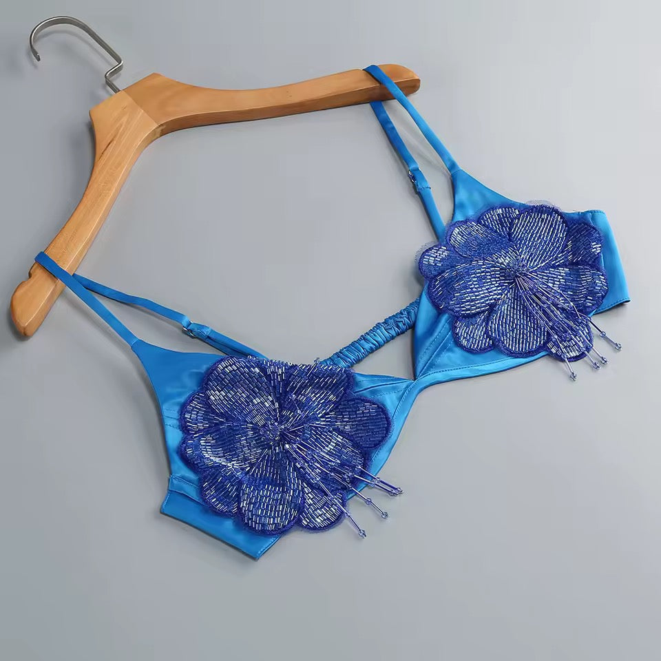 Corset Skirt Two Piece Set Sexy Beading Crop Top + Lace-Up Midi Slim Skirts Suits