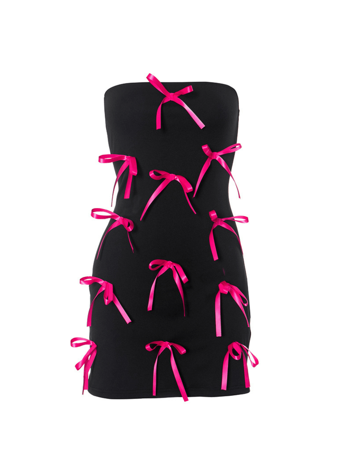 Strapless Bow Mini Dress - REBECATHELABEL