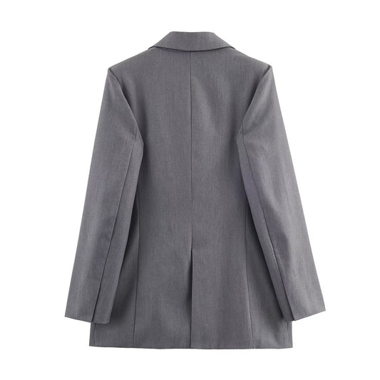 Women Clothing at Double Breasted Blazer Trousers Set