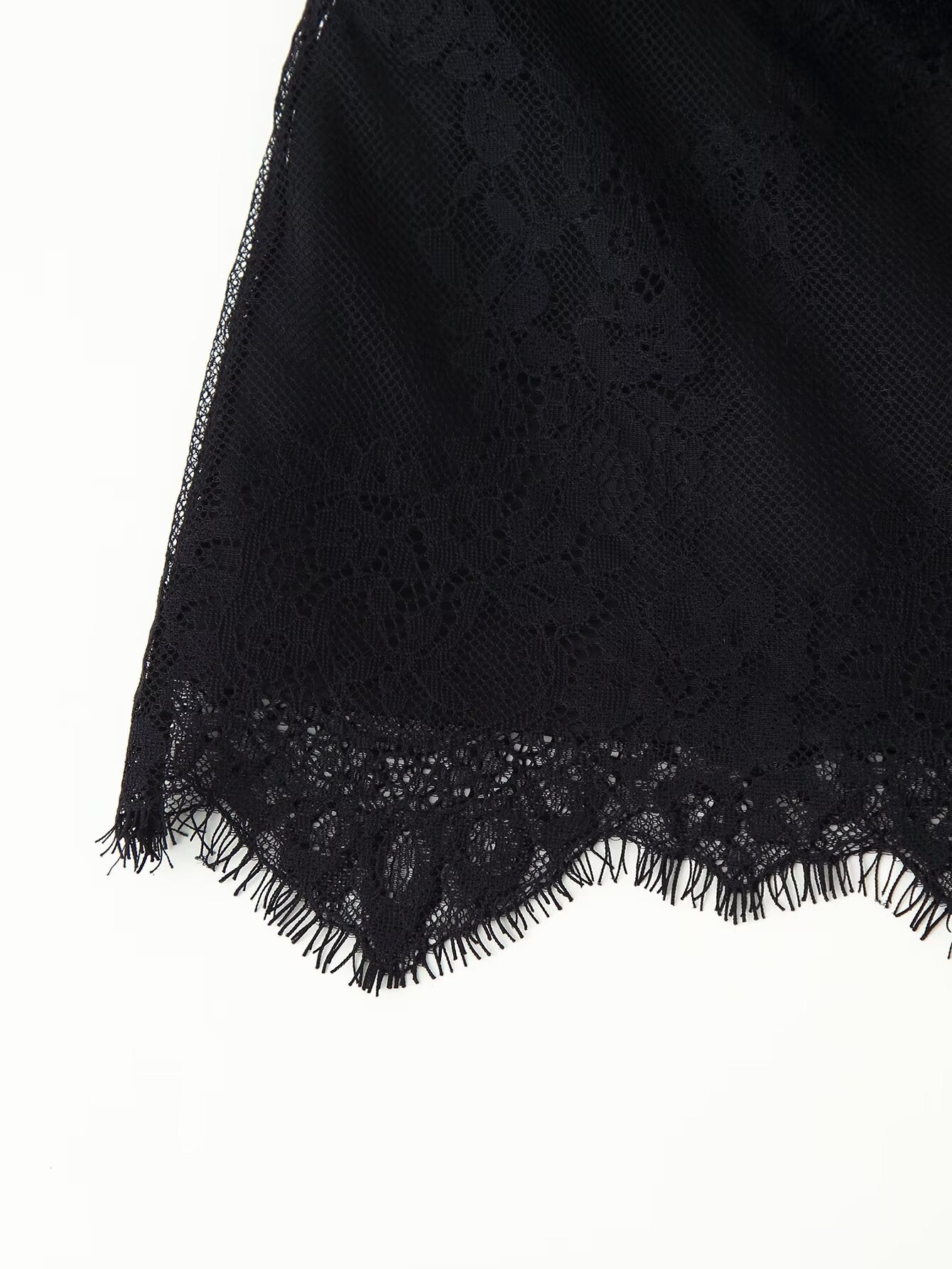 Patchwork Lace Bow Mini Skirt