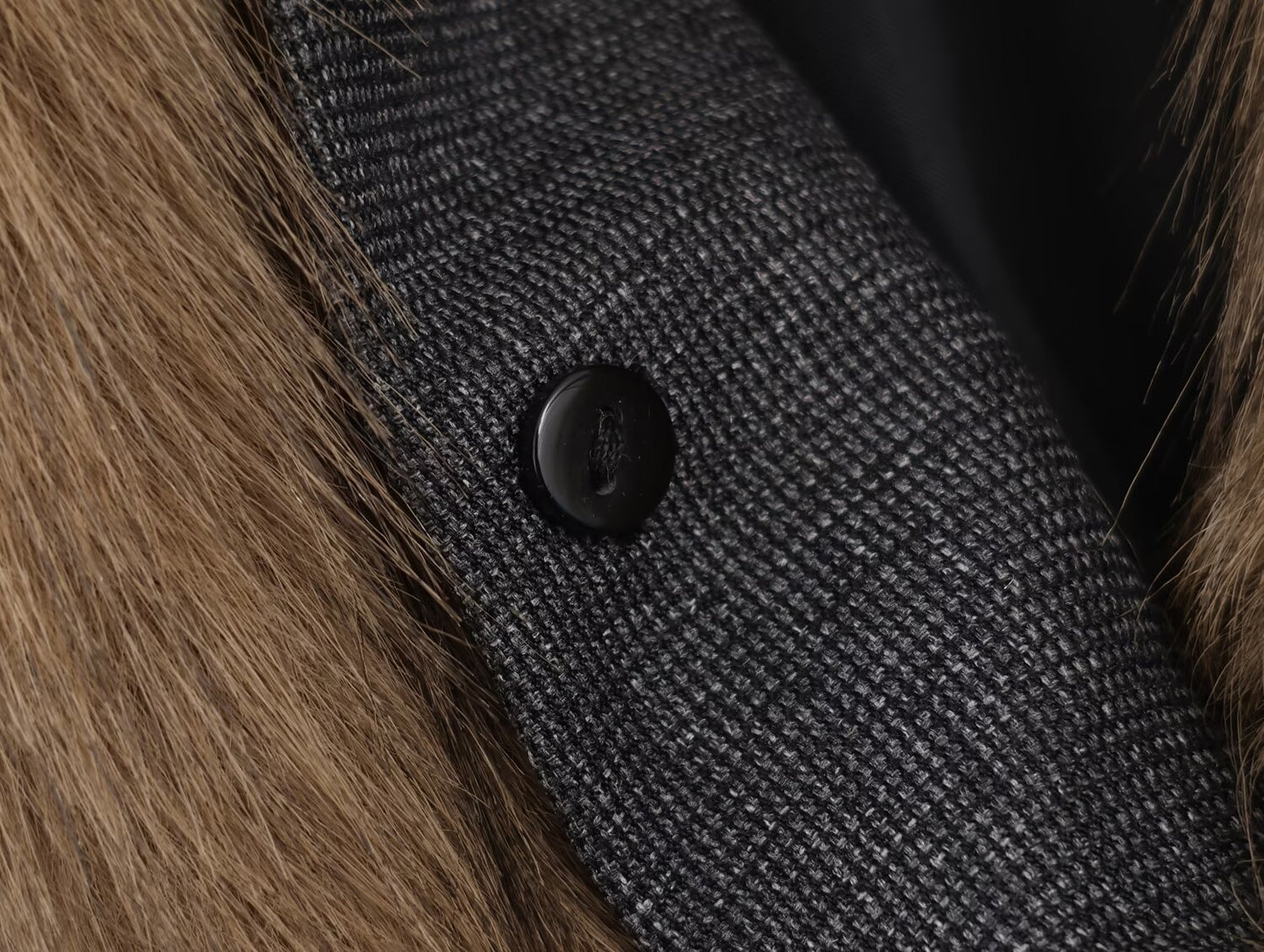 Top Slim Fit Faux Fur Effect Collared Blazer