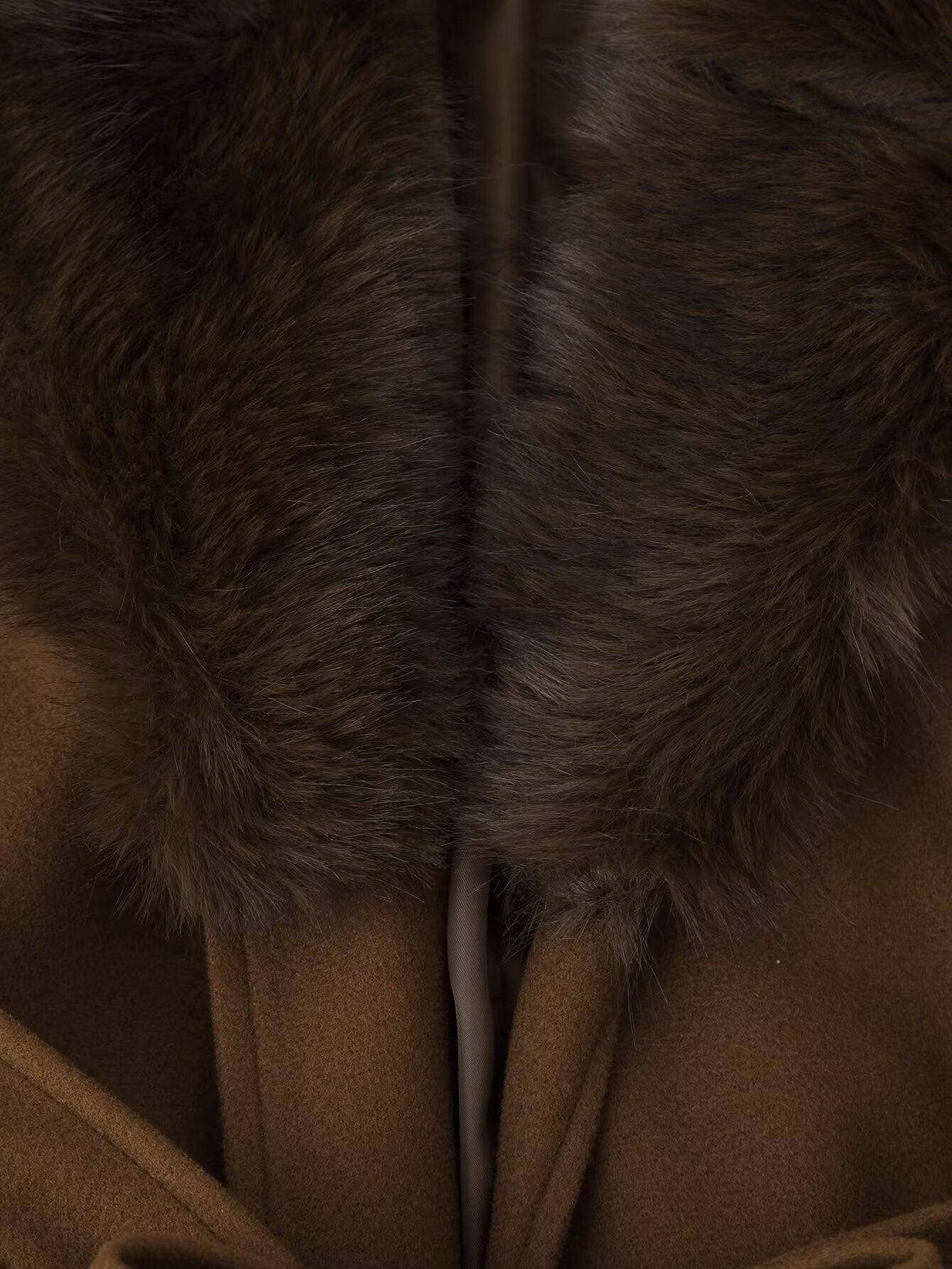 Casual Fur Collar Hood Woolen Coat