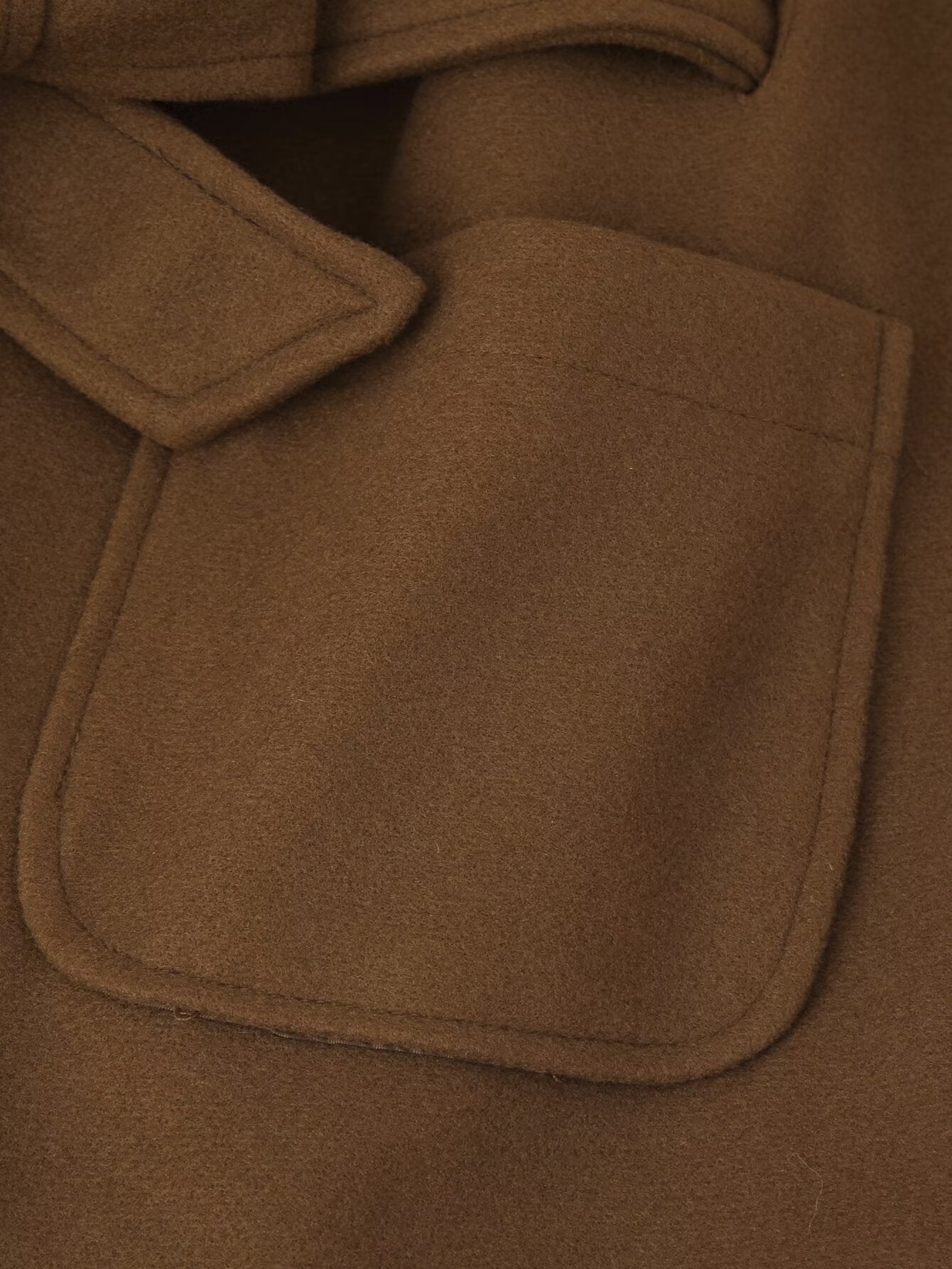 Casual Fur Collar Hood Woolen Coat