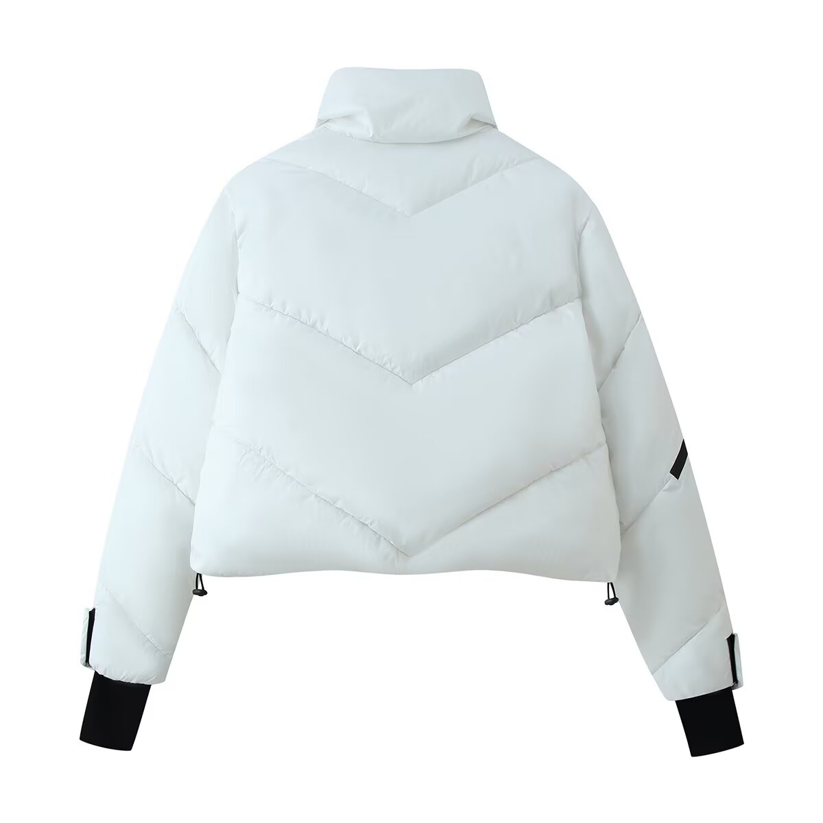 Casual Stand Collar Zipper Thermal Cotton Padded Short Cotton Coat