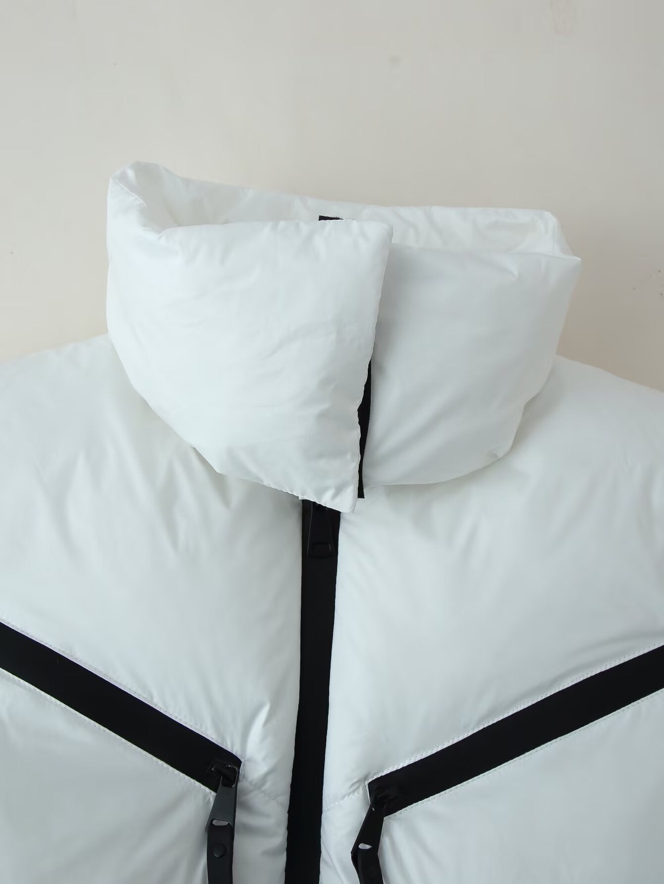 Casual Stand Collar Zipper Thermal Cotton Padded Short Cotton Coat