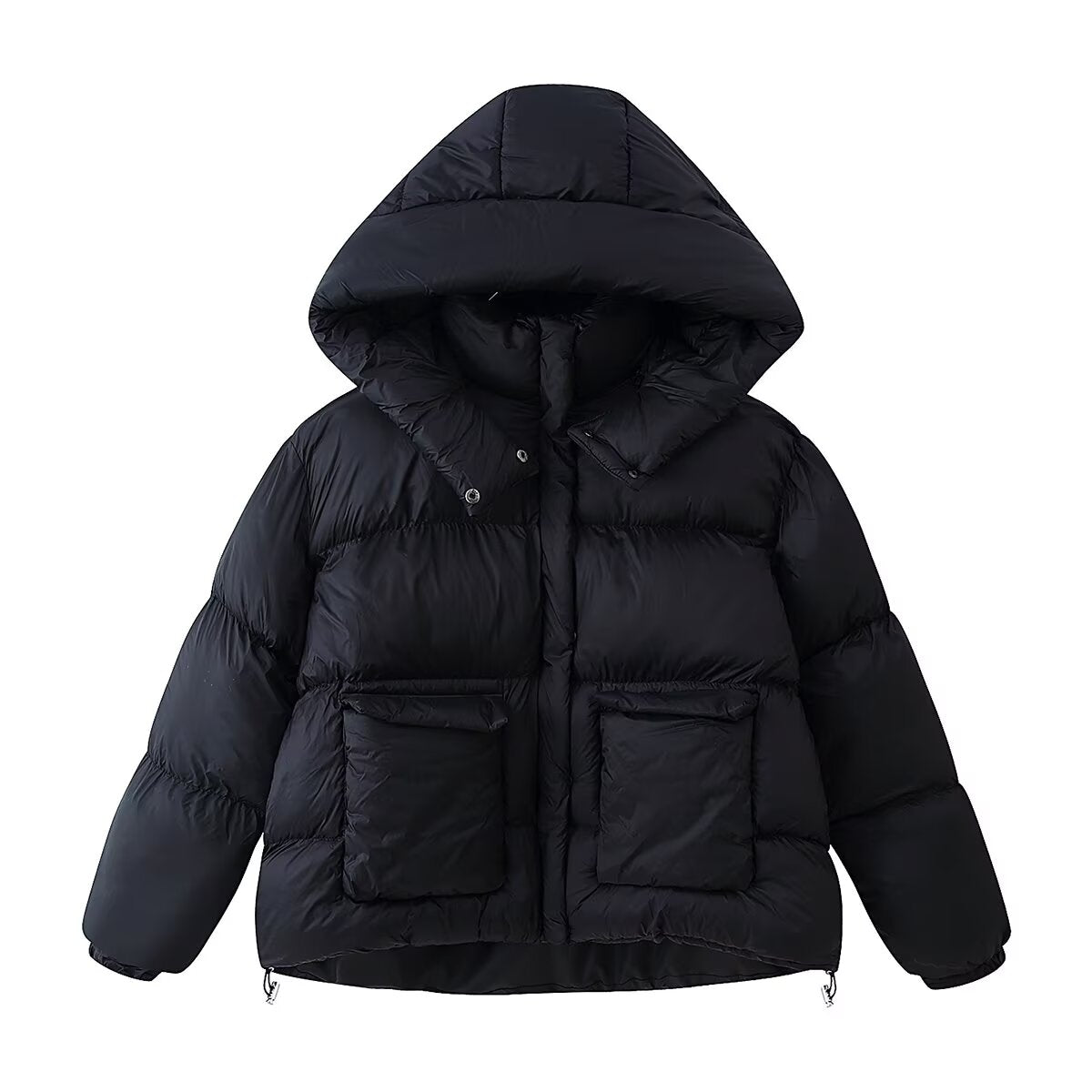 Loose Casual Hooded Pocket Bread Thick Warm Cotton Padded Jacket