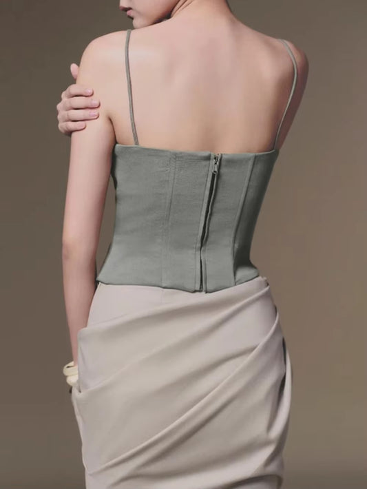 3D Flowers Spliced Appliques Slim Vests Top