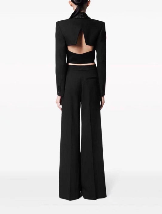 Lorah wide leg pant set - REBECATHELABEL