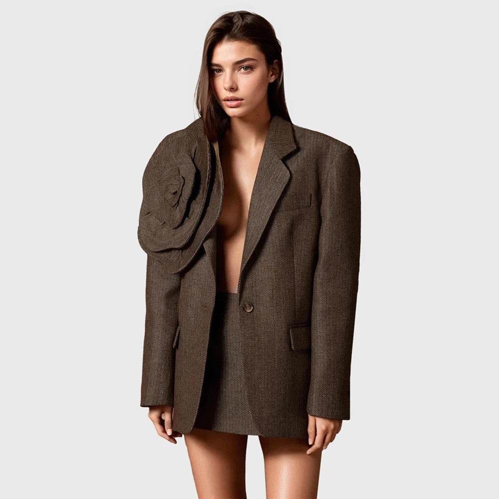 Flower Extra Large Sports blazer - REBECATHELABEL