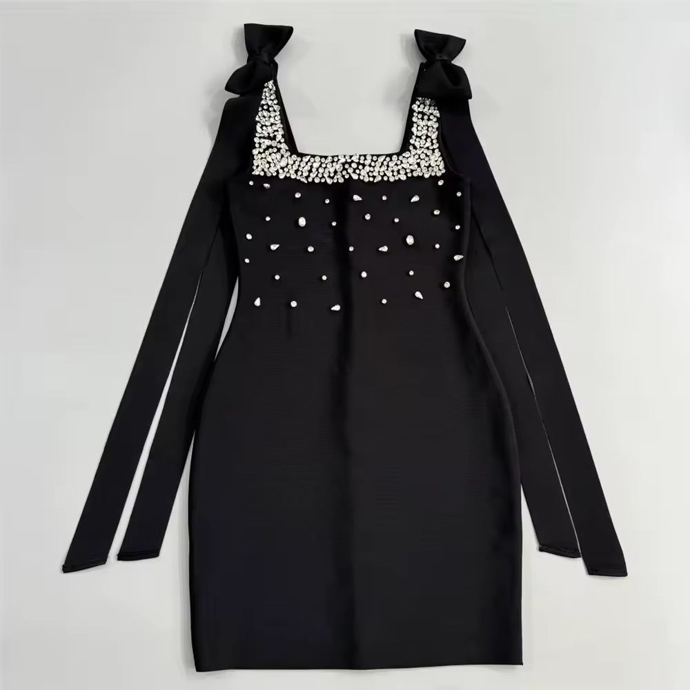 Tank Diamonds Summer Black Mini dress