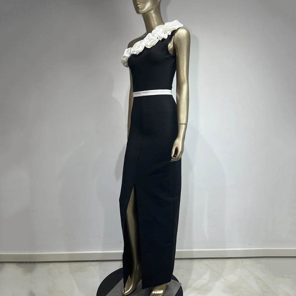 Black Midi Party Bandage dress - REBECATHELABEL