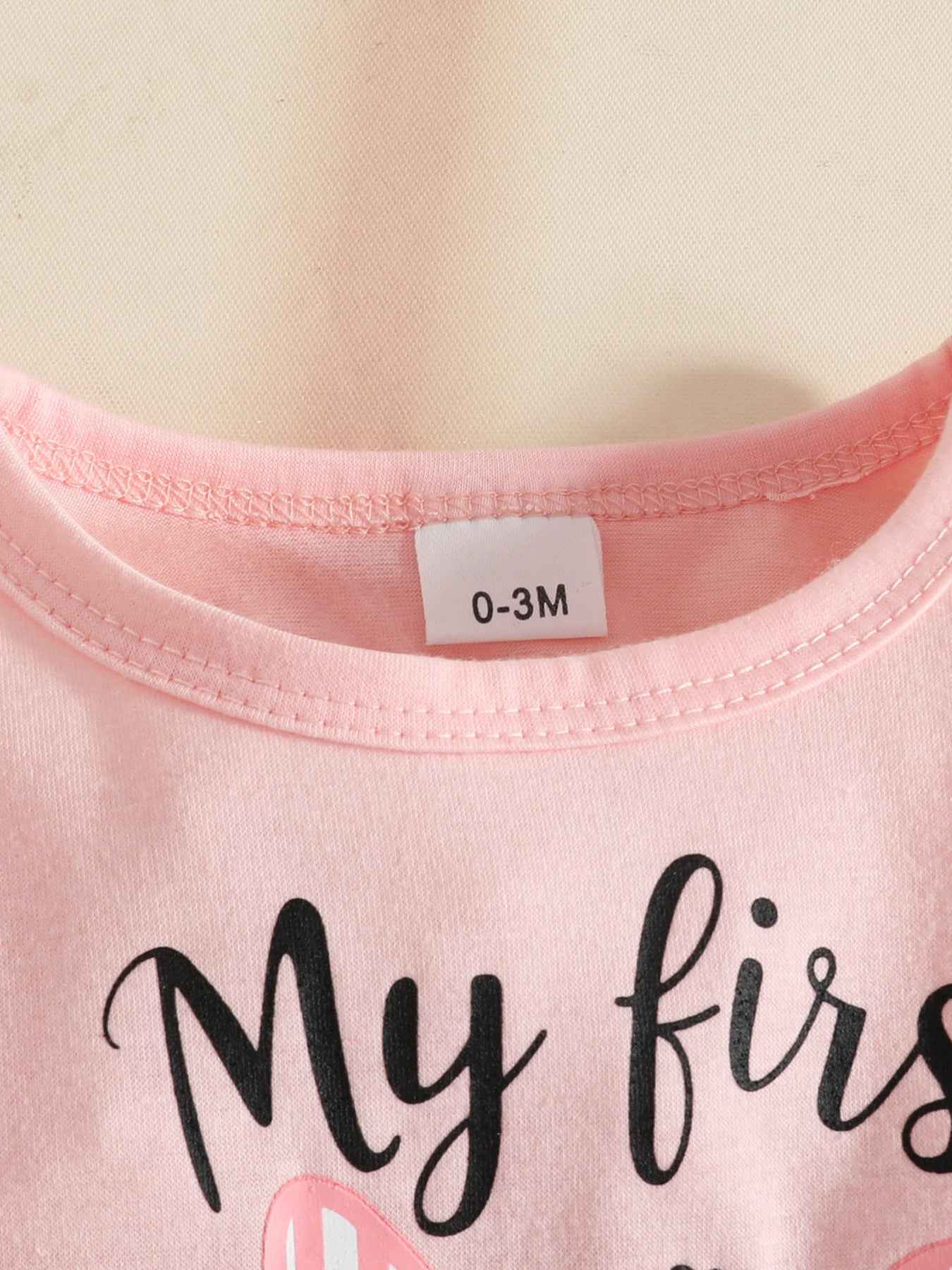 Children's Easter Bunny Long Sleeve Bodysuit and Pants Set with Headband