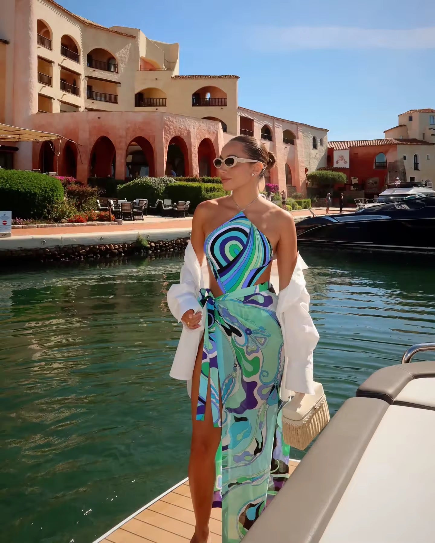 One Piece Swimwear with Skirt Bodysuit Monokini Halter Bathing Suits