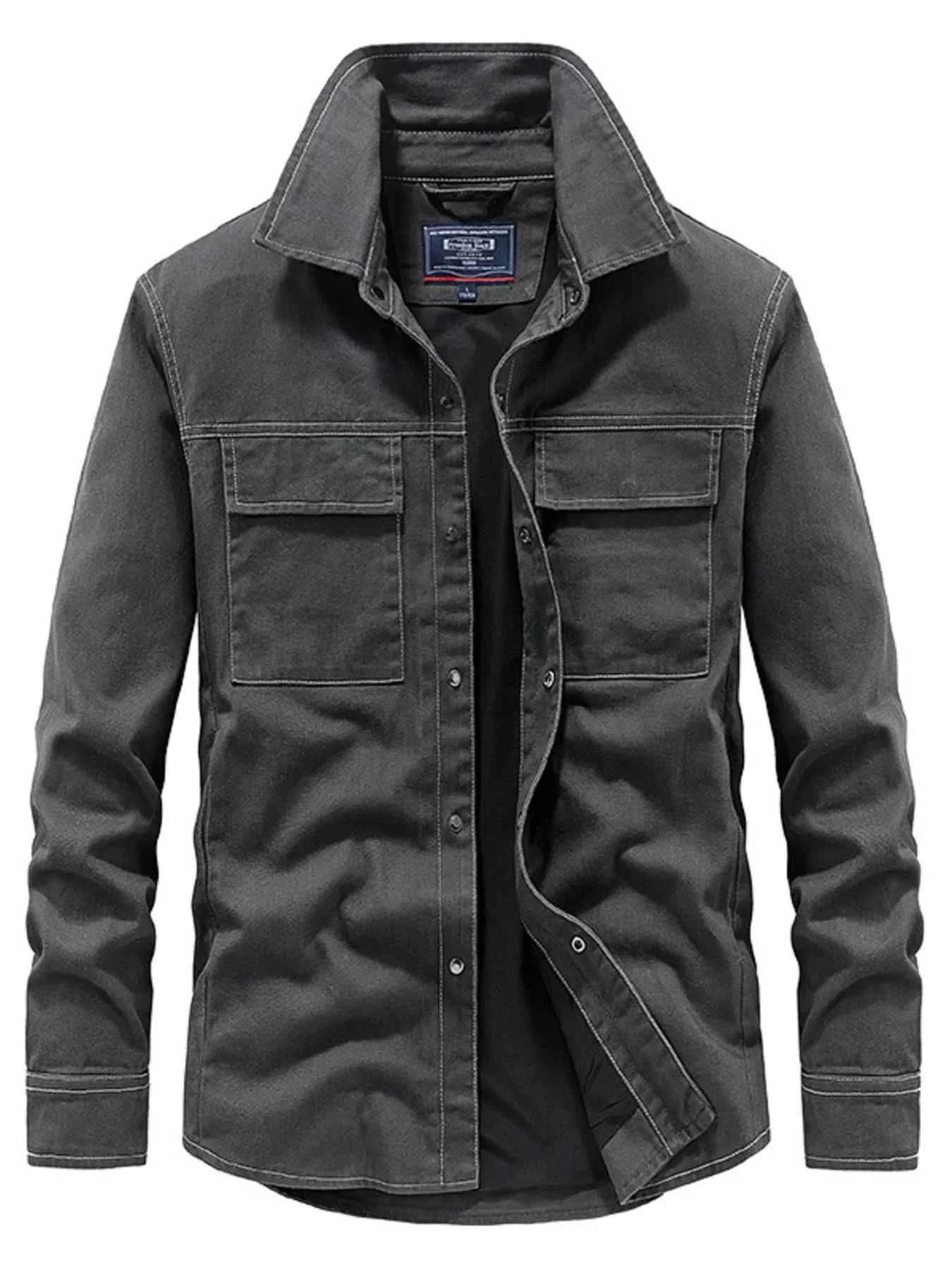 Men's Plus Size Button Up Long Sleeve Shirt