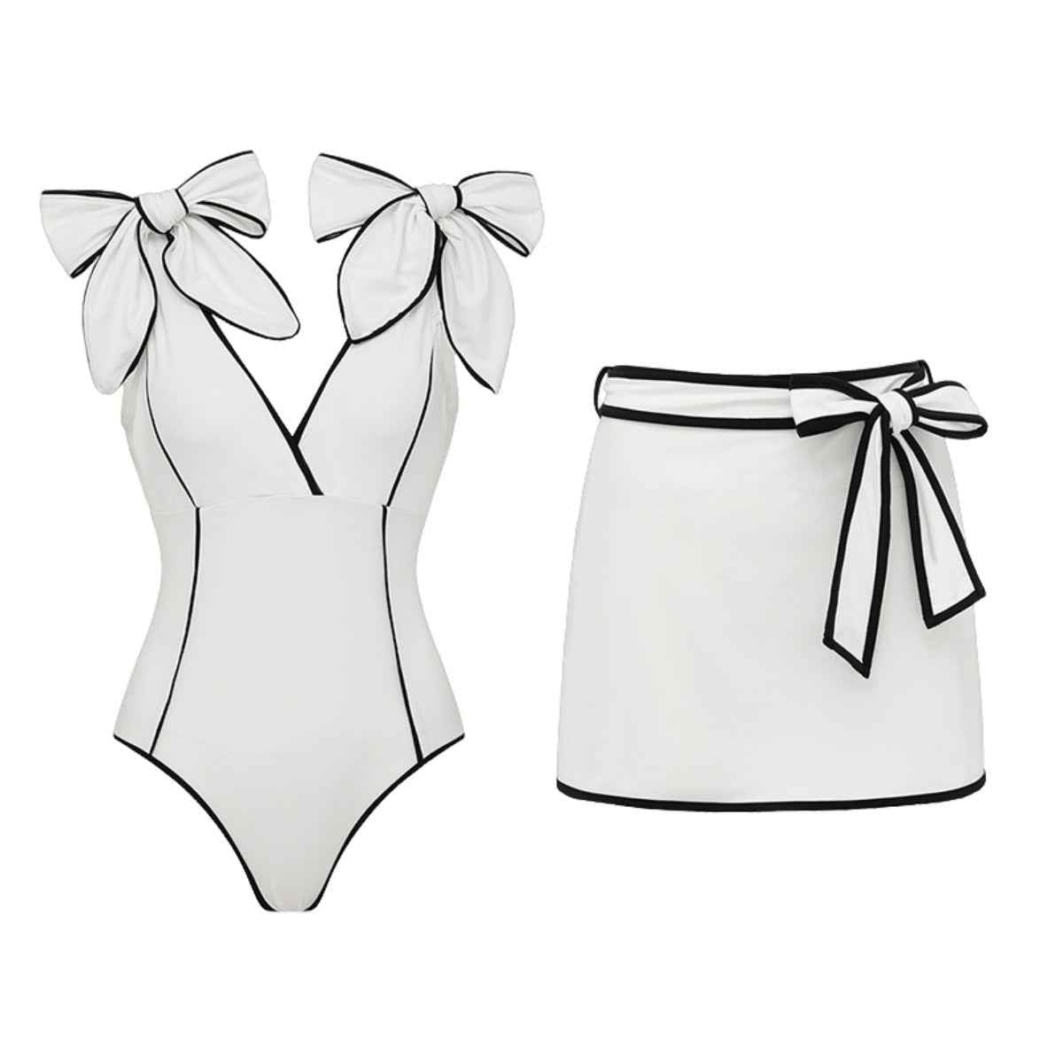 Nana white swim set