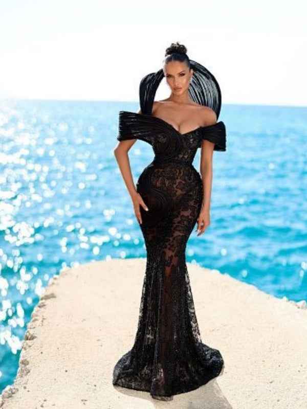 Midnight Siren Lace Gown