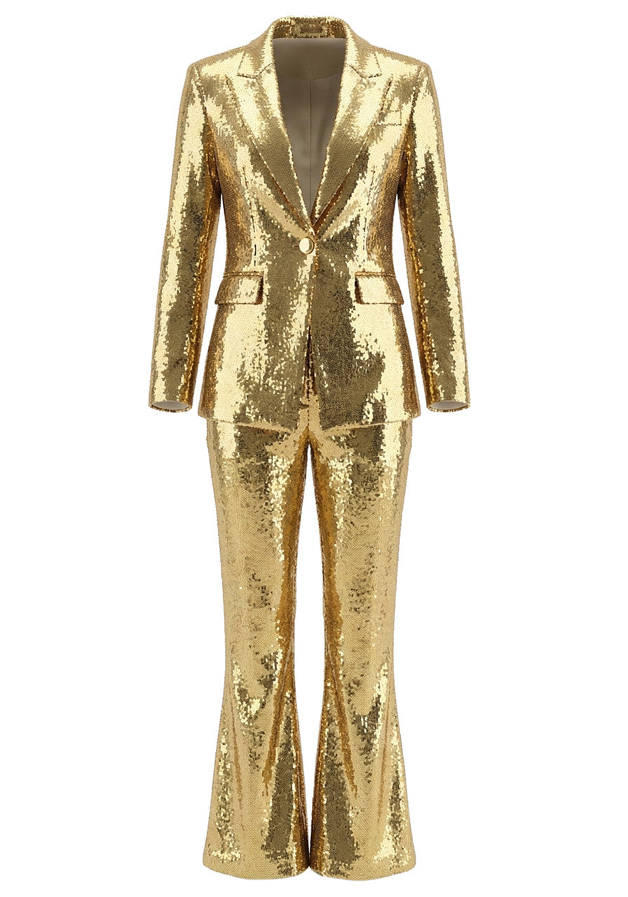 Sequined Suit Gold