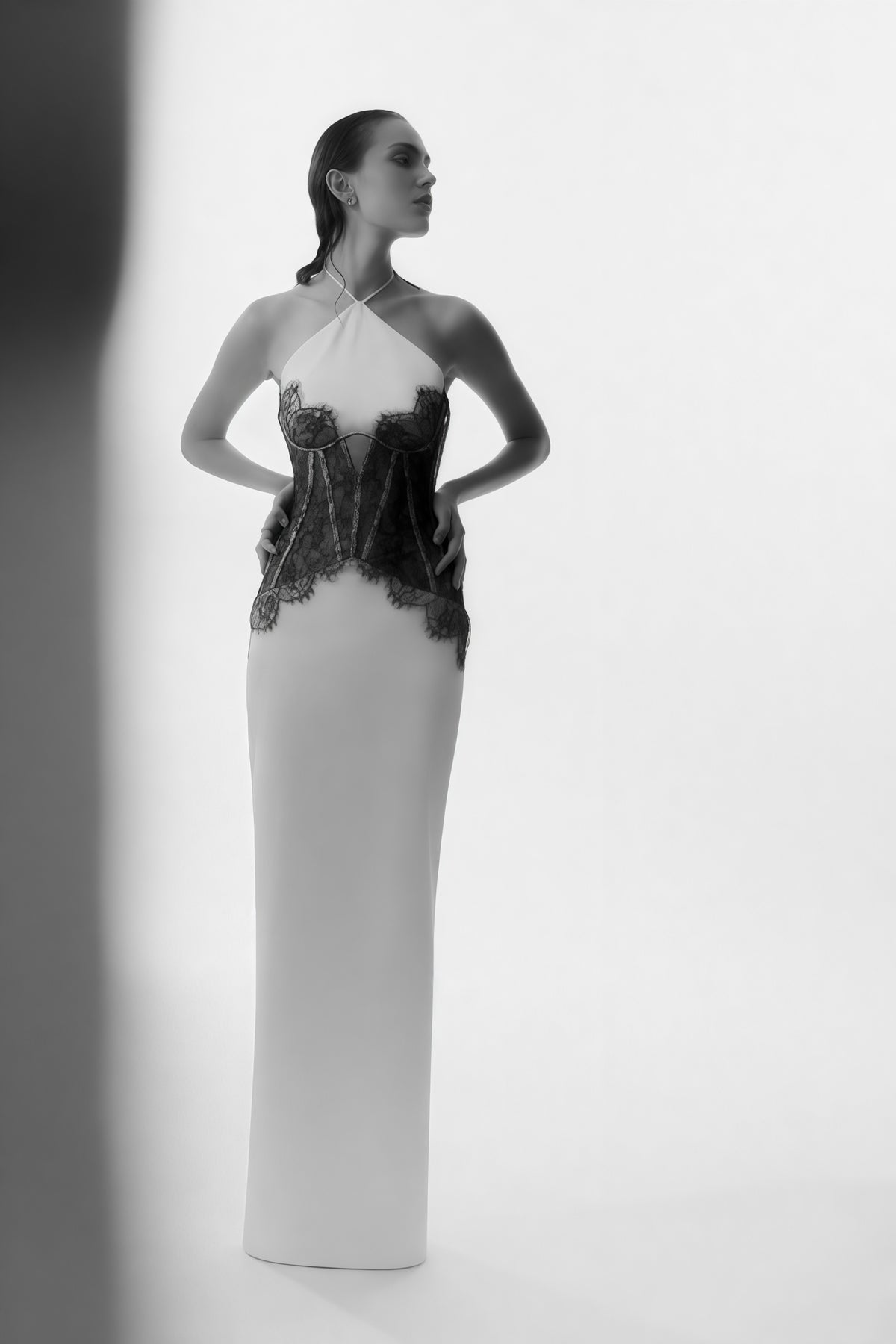 White Cut-out Lace Maxi Dress