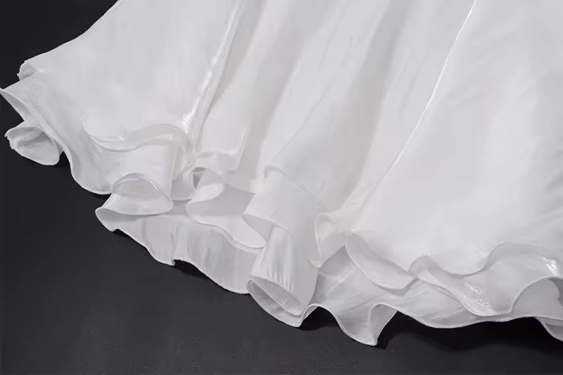 Chiffon Flower Backless Sexy Mini Dress