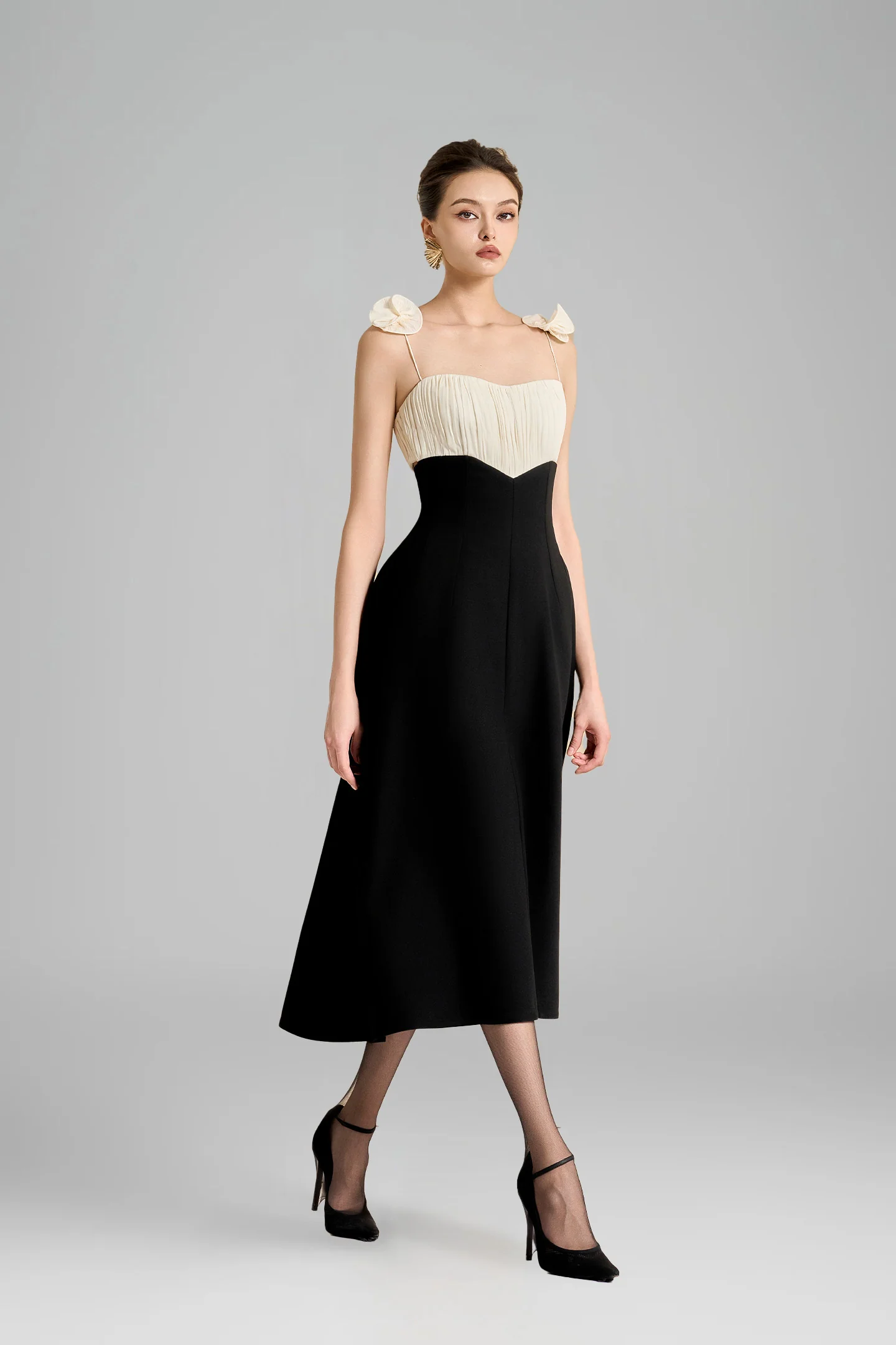 Michiko Floral Spaghetti Midi Dress