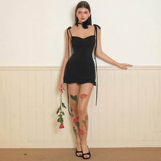 Solid Color Cami Backless Pleated Dress - REBECATHELABEL