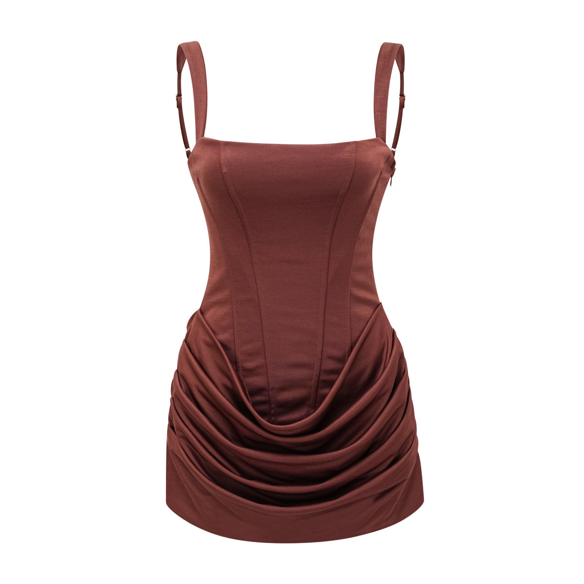 Red Ruched Bodycon Mini Dress