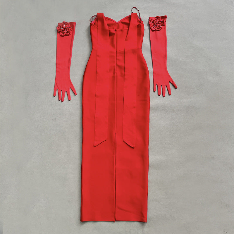 Splicing Three Dimensional Flower dress