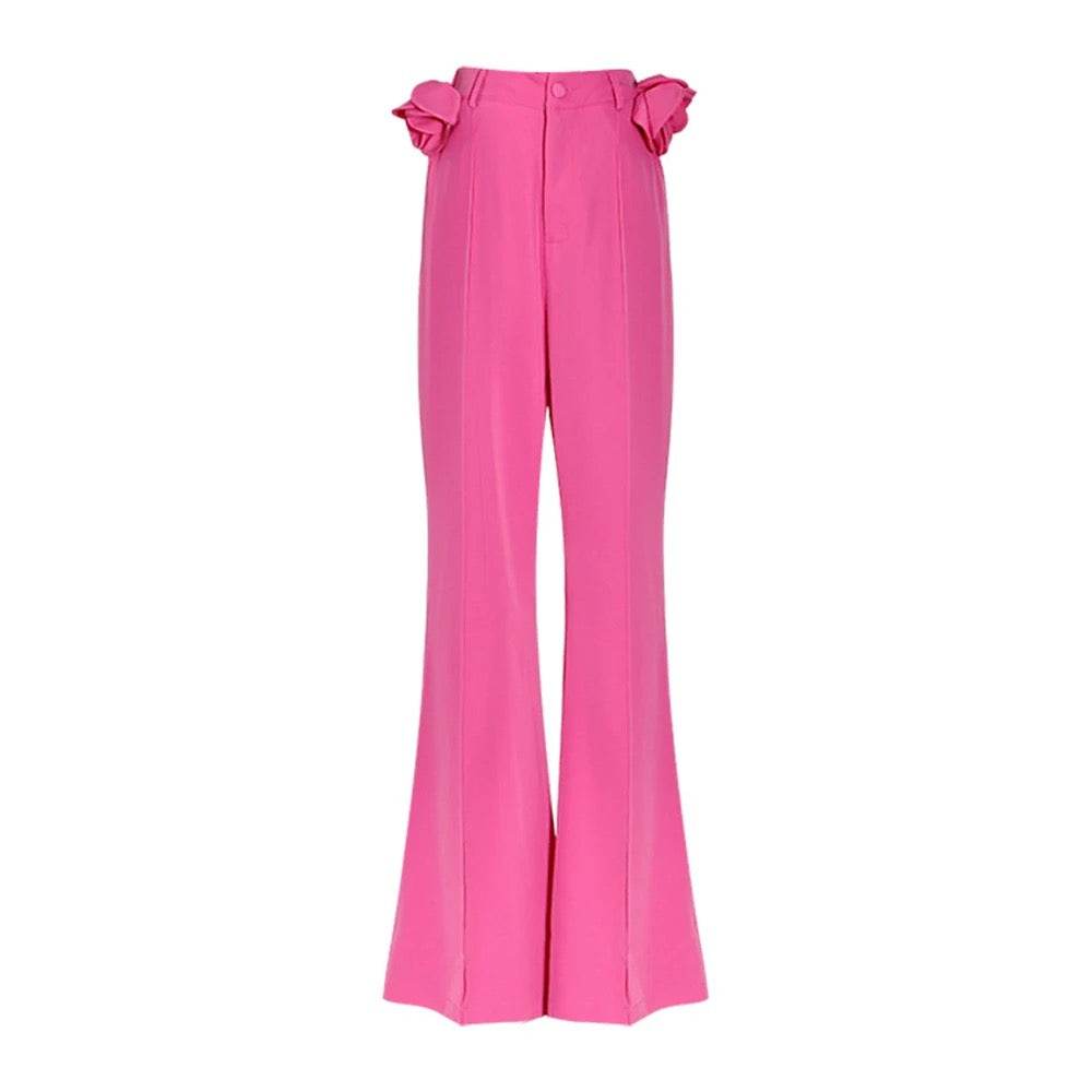 Rose Red 3D Flower Cross Detachable Tank Top set - REBECATHELABEL