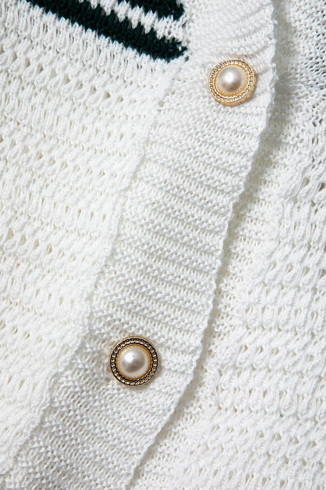 Contrast Crochet Short Sleeve Top - REBECATHELABEL