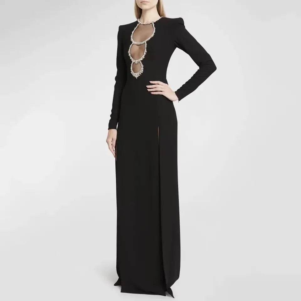 Diamond Crystal Hollow dress - REBECATHELABEL