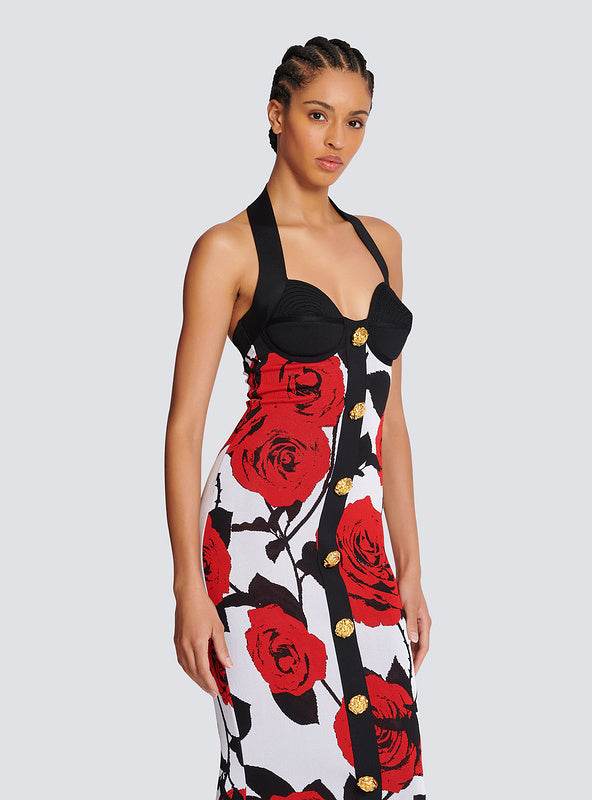 Aliyah red flower dress - REBECATHELABEL
