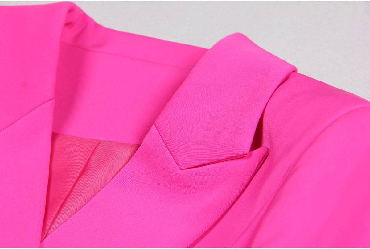 High Ostrich Feather Long Sleeve Slim Fit set - REBECATHELABEL