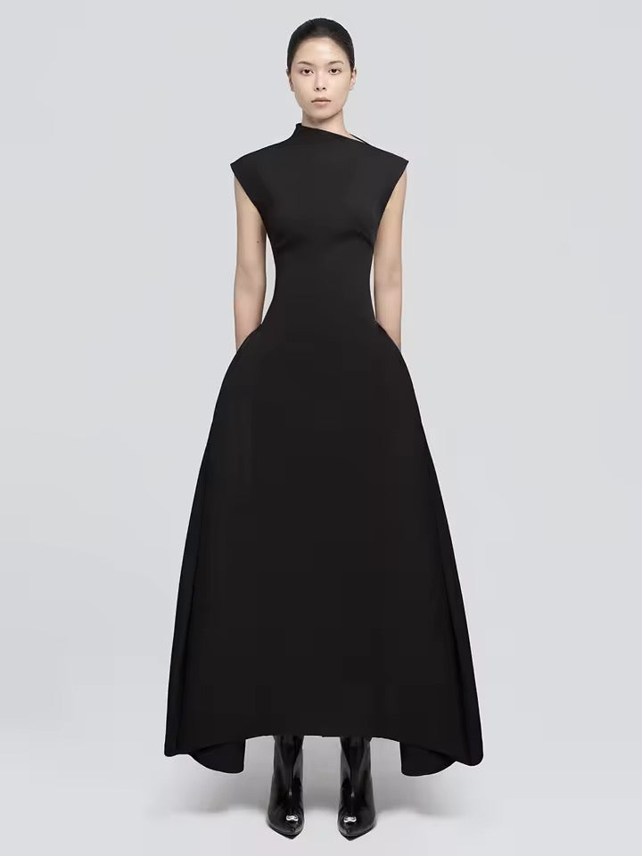 Sleeveless High Waist Temperament Long Dress