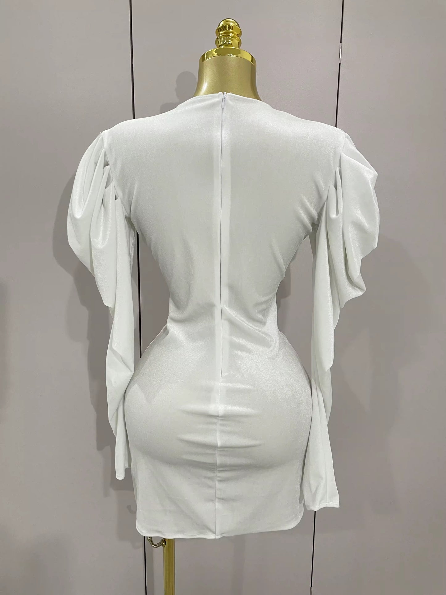 Sparkly Crystals Sexy Mesh Black Velvet Short Dress