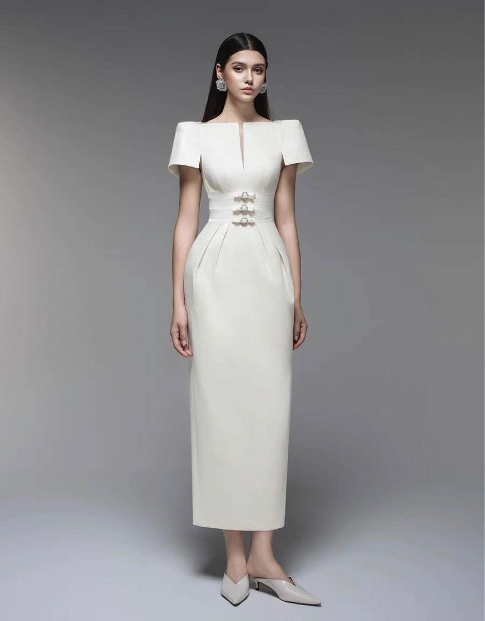 Mimi white dress - REBECATHELABEL